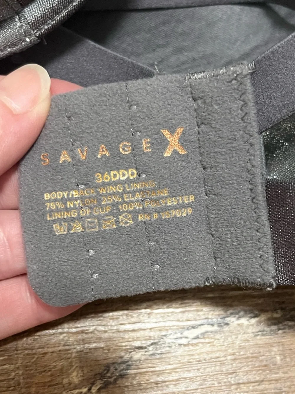 Savage X Fenty Shimmering Gray Bra MICROFIBER METALLIC PUSH-UP BRA Size 36DDD - Picture 5 of 13